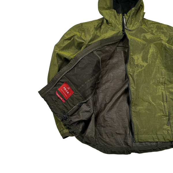 CP Company P.Ri.S.M Green Prismatic Ripstop Membrane Hooded Jacket - Large