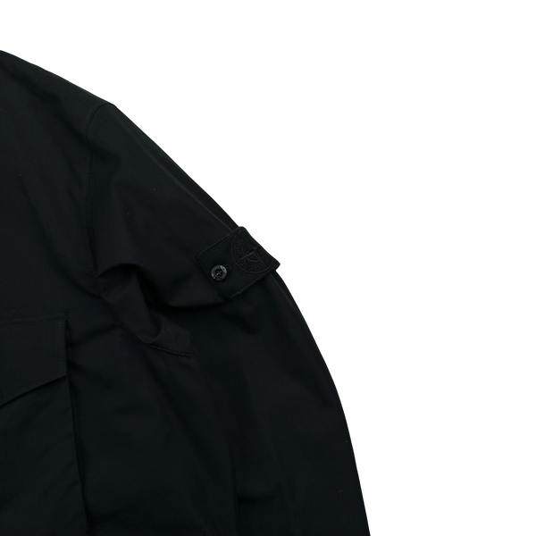 Stone Island 2022 Black Ventile Cotton Ghost Overshirt - 3XL