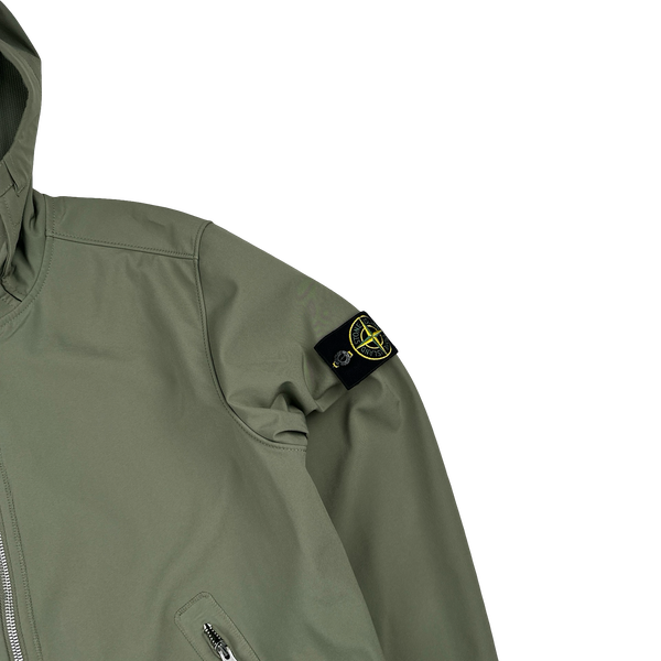 Stone Island 2018 Khaki Light Soft Shell R Jacket - Large
