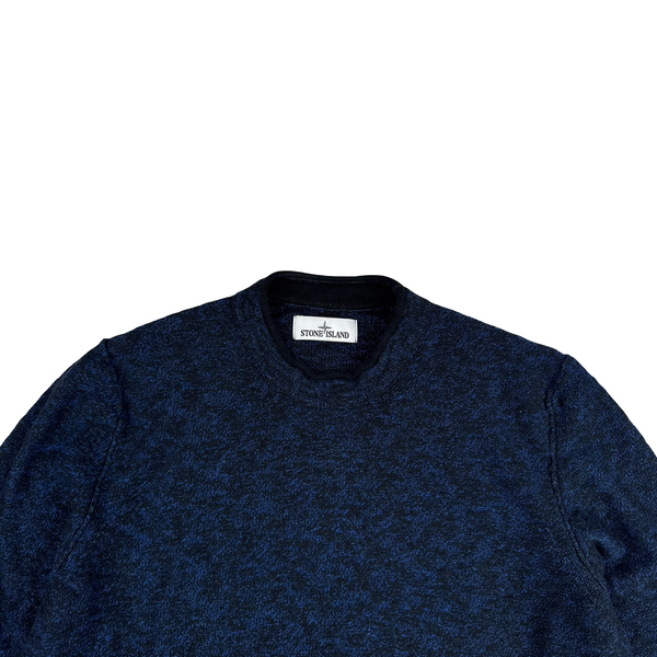 Stone Island Navy Knitted Crewneck Jumper - XL