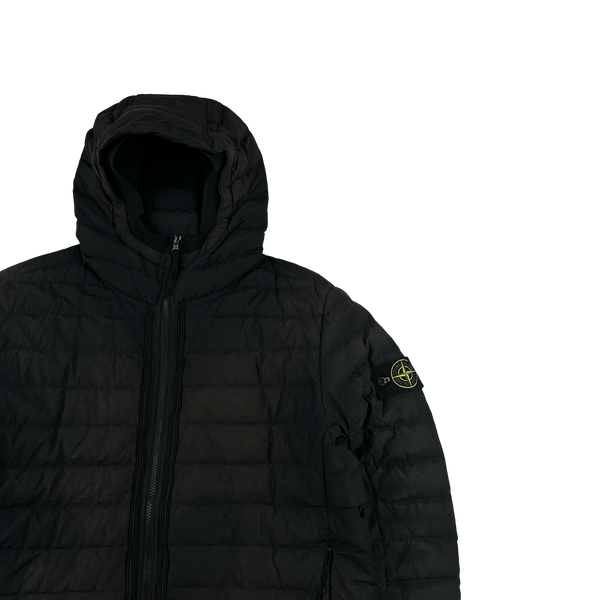Stone Island 2021 Black 0-Cotton R Nylon Tela Puffer Jacket - XL