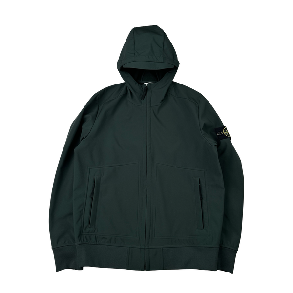 Stone Island 2016 Green Fleece Lined Soft Shell Jacket - XL