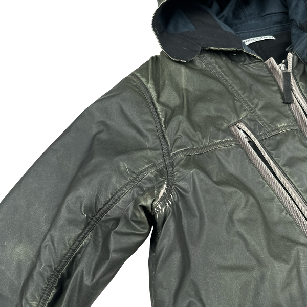 Stone Island 2010 Green Liquid Reflective Jacket - Medium