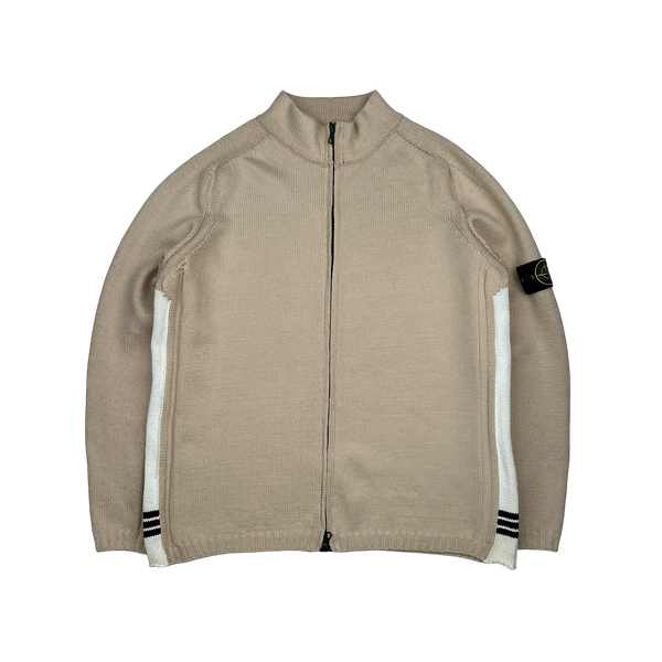 Stone Island 2003 Beige Silk Blend Vintage Knit Pullover - XL