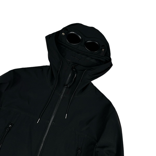 CP Company Black Soft Shell Goggle Jacket - Medium