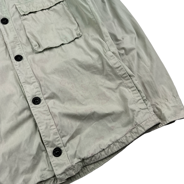 Stone Island 2018 Grey Hooded Overshirt - Large