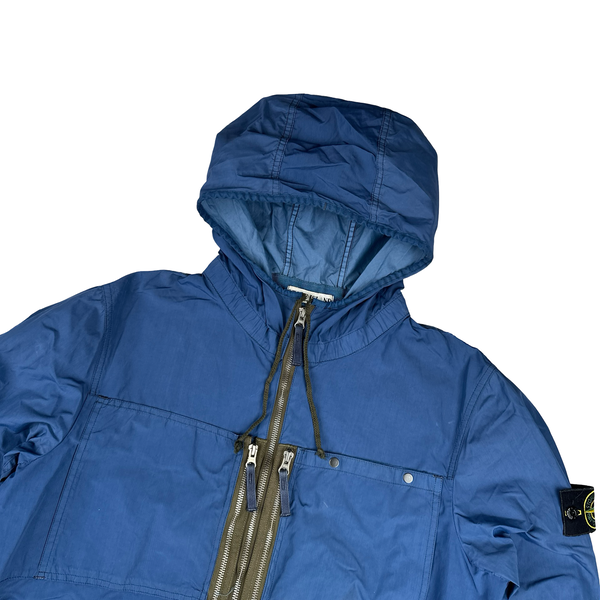 Stone Island 2010 Navy Resin Treated Nylon Jacket - Large