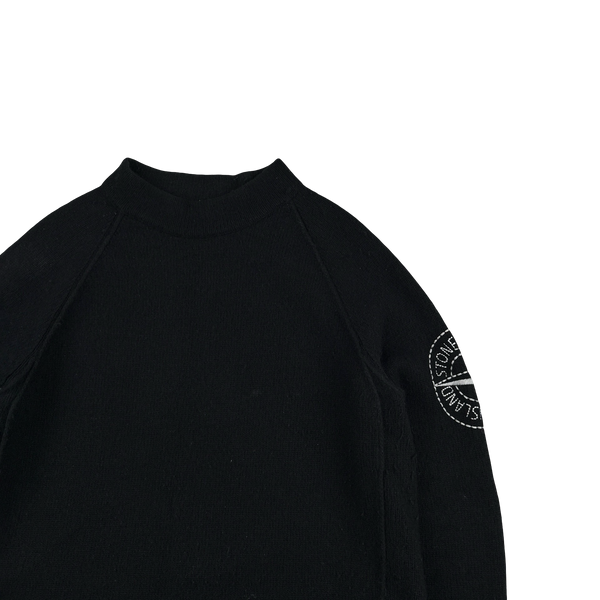 Stone Island 2019 Black Wool Crewneck Knit - XL