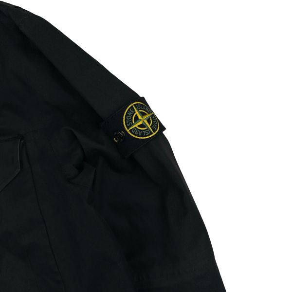 Stone Island 2007 Black Ventile Waterproof Jacket - Small