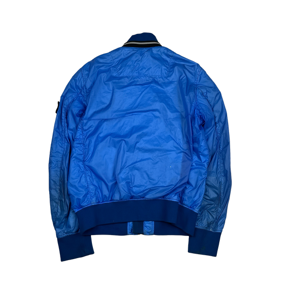 Stone Island 2011 Blue Tyveck Micro Rip Stop Bomber Jacket - Large