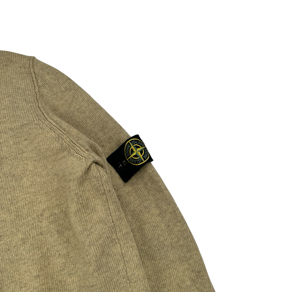Stone Island 2008 Tan Wool High Neck Pullover Jumper - XL