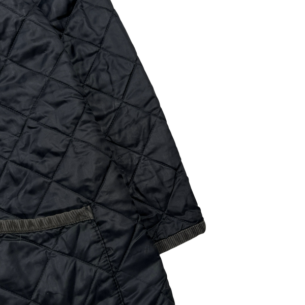 Burberry Nova Check Lined Black Quilted Padded Jacket - Large