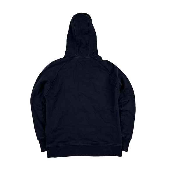 CP Company Navy Cotton Goggle Hoodie - Small