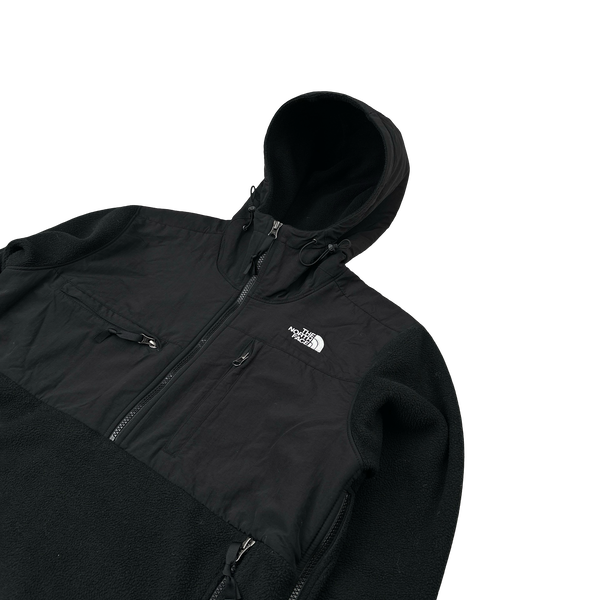 North Face Black Hooded Denali Fleece - Medium