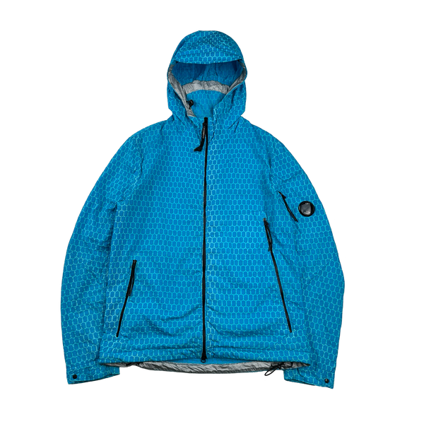 CP Company 3D Blue Air Net Zipped Hooded Jacket Large Mat s Island