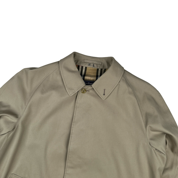 Burberry Nova Check Lined Tan Trench Coat - XXL