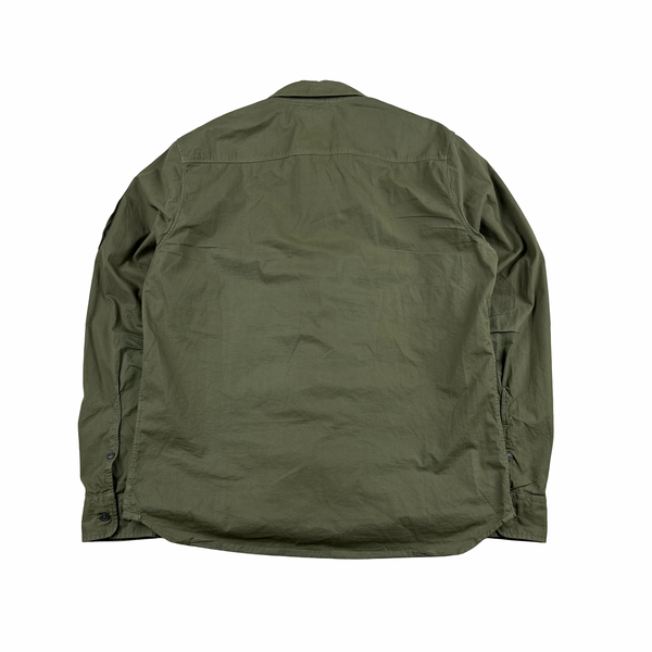 CP Company Cotton Green Zipped Overshirt - XL