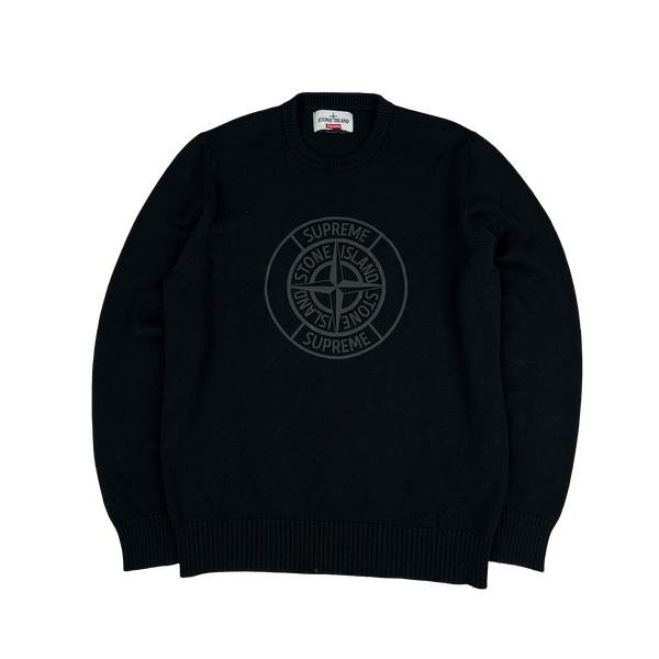 Stone Island x Supreme Thick Cotton Reflective Spellout Knit