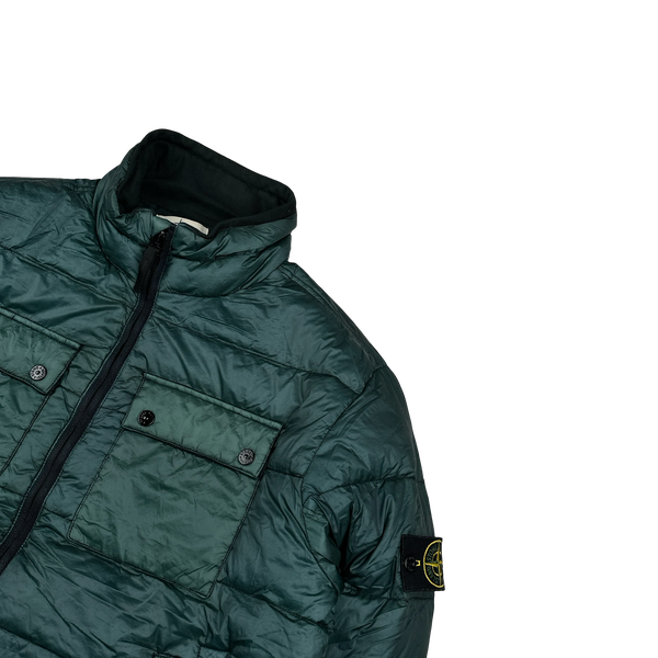 Stone Island 2013  Emerald Green Garment Dyed Puffer Jacket - XXL