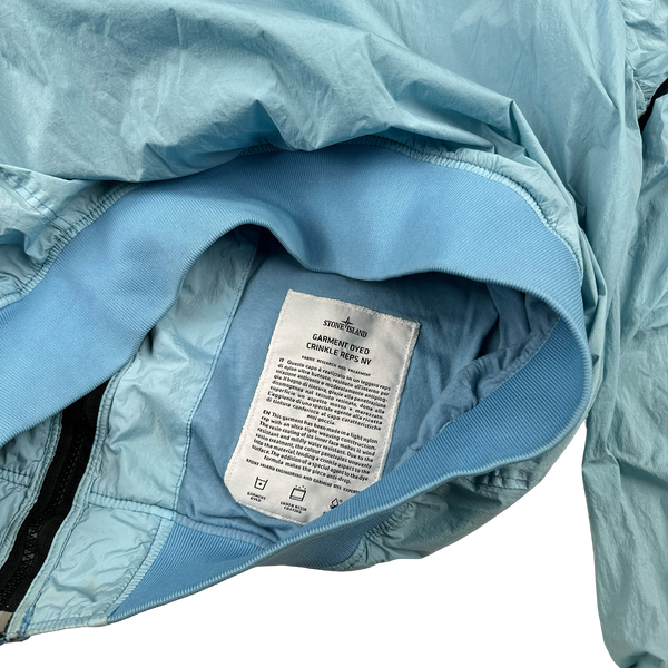 Stone Island 2017 Blue Garment Dyed Crinkle Reps Jacket - Medium