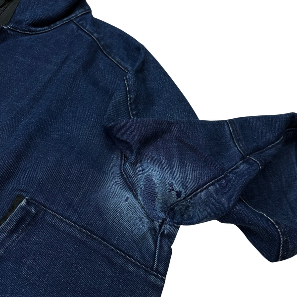 Stone Island Polypropylene Denim Zipped High Neck Jacket - 3XL
