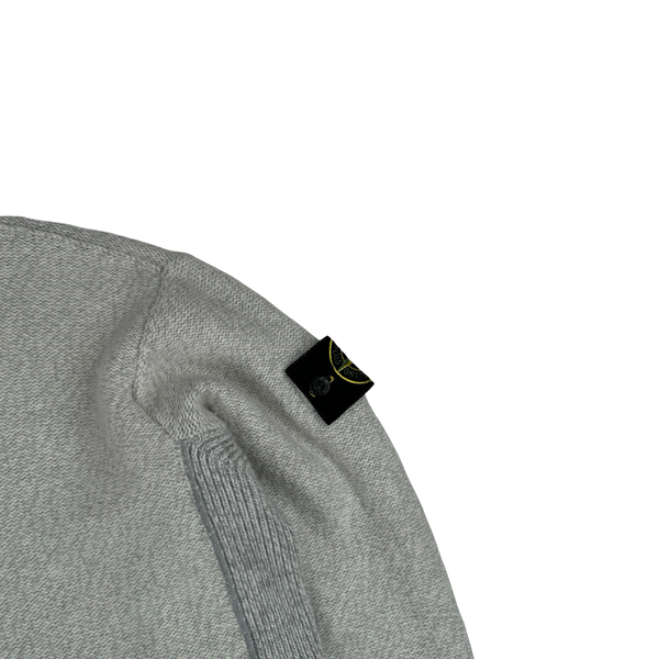 Stone Island 2022 Grey Mock Neck Knit Jumper - Large