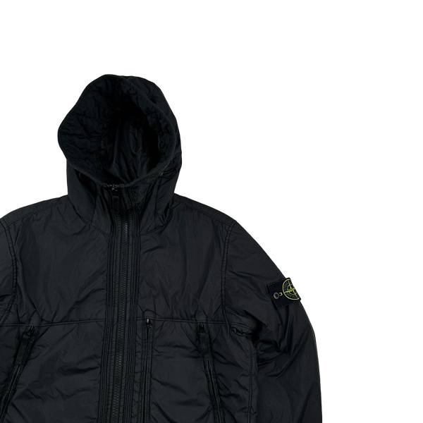 Stone Island 2019 Black Crinkle Reps NY Insulated Jacket - Small