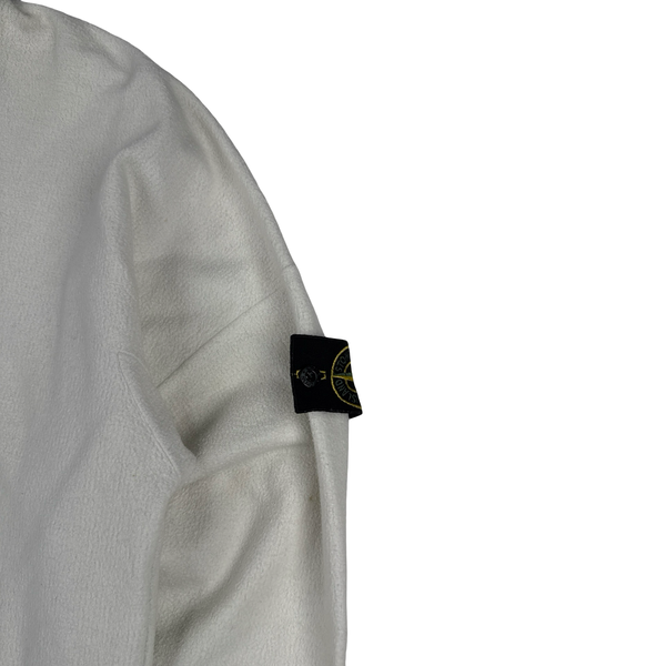Stone Island Vintage White Fleecd Cotton Pullover Jumper - XL