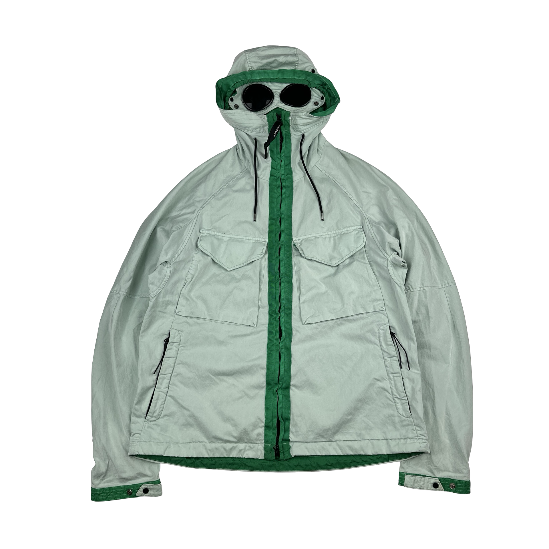 CP Company Mint Green Raso-CP Zipped Goggle Jacket - Medium