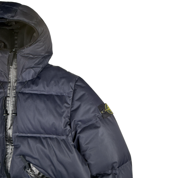 Stone Island 2010 Navy Welded Down Balaclava Puffer Jacket - XXL
