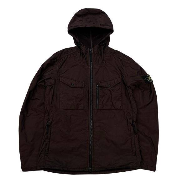 Stone Island 2015 Burgundy Lamy Flock Jacket - Medium