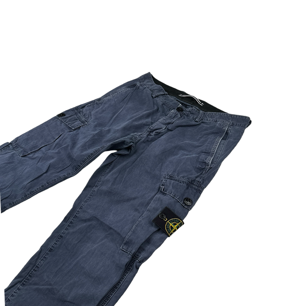 Stone Island 2017 Navy Cotton Twill Cargos - 32"