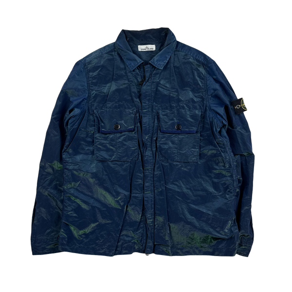Stone Island 2017 Blue Green Weft Overshirt - XXL