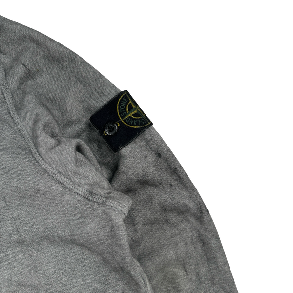 Stone Island 2020 Grey Dust Treatment Pullover Hoodie - Small