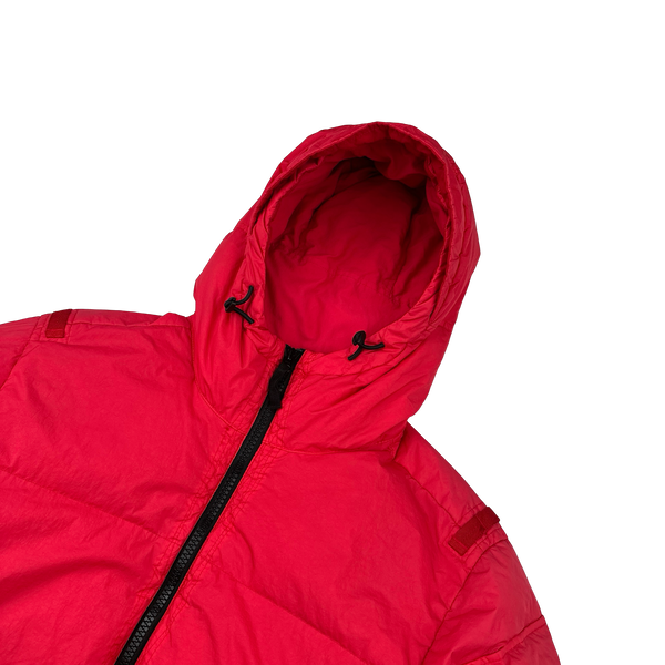 Stone Island 2022 Red Crinkle R-NY Down Puffer Jacket - Medium,Large