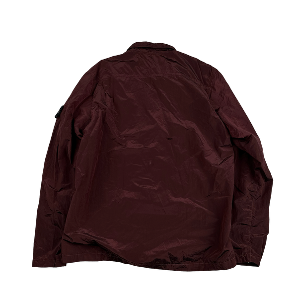 Stone Island 2017 Maroon Nylon Metal Shimmer Overshirt - XL