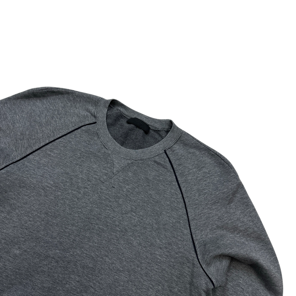 Prada Grey Cotton Crewneck Jumper- Small