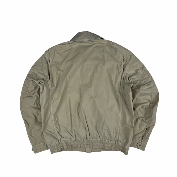 Ten C Beige Multi Pocket Mid Layer Zipped Overshirt Jacket - XL