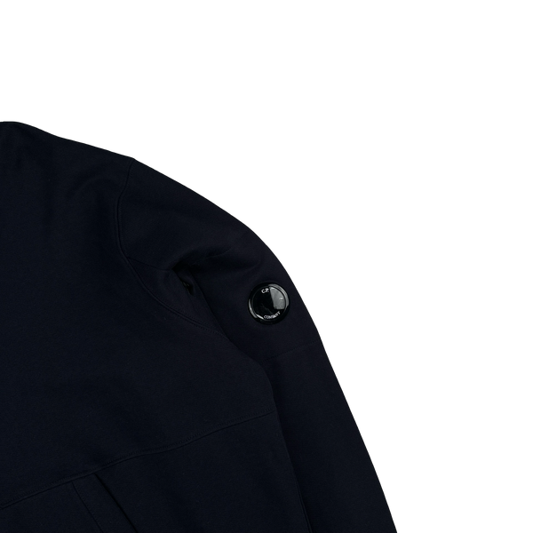 CP Company Navy Cotton Lens Viewer Hoodie - 3XL