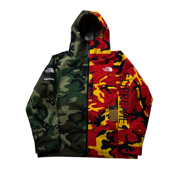 Supreme X North Face Split Camo Spellout Goretex Waterproof Jacket - XXL