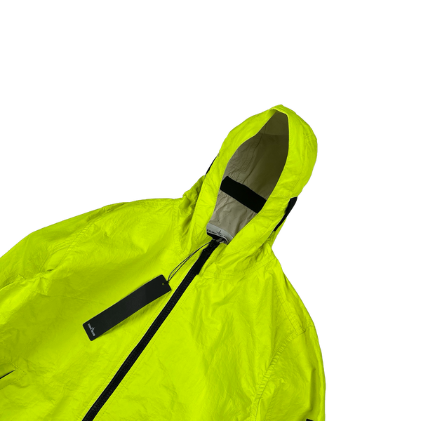 Stone Island 2016 Rare Neon Featherweight Leather Jacket - Medium