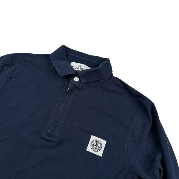 Stone Island 2017 Longsleeved Navy Poloshirt - Large
