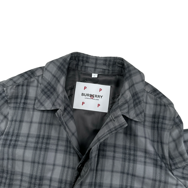 Burberry x Pop Trading Grey Check Reflective Two Piece Cargo Jacket Set - Large