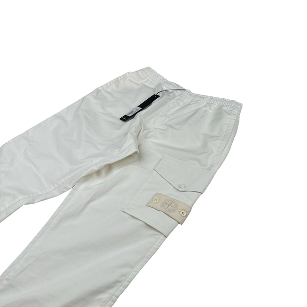 Stone Island 2022 White Ghost Cargo Trousers - 32"
