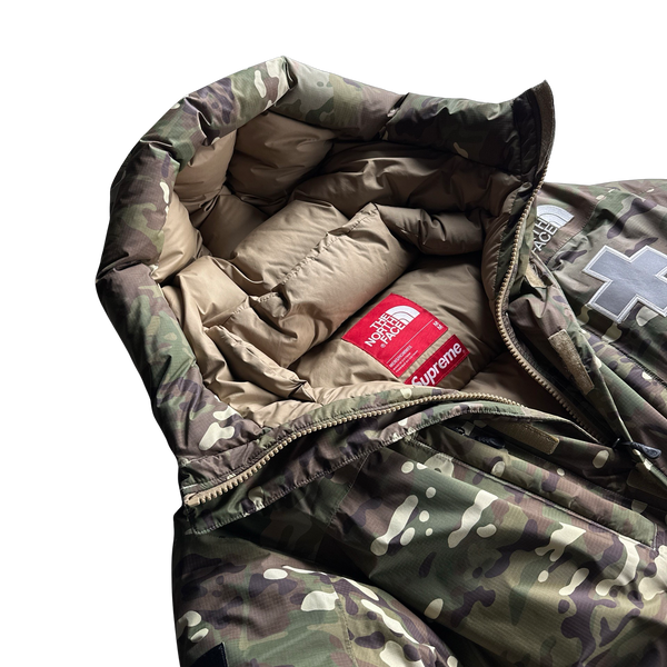 Supreme camo down jacket on sale