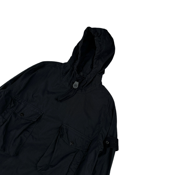Stone Island 2019 Black Ghost Cotton Resin Smock - Small