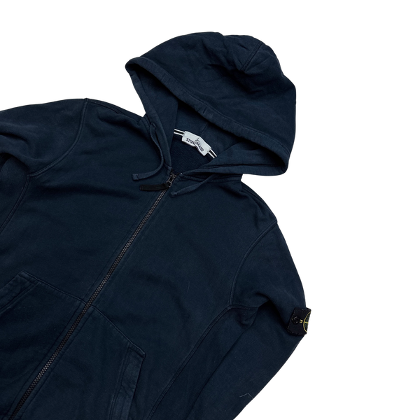 Stone Island 2014 Blue Zipped Hoodie - Medium