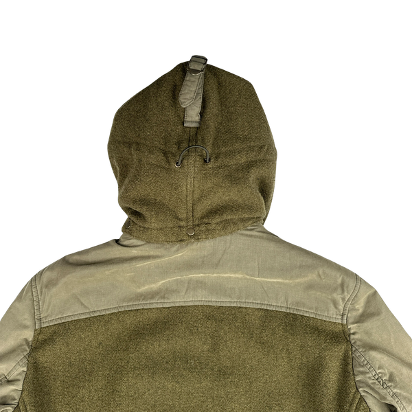 CP Company Khaki Multi Pocket Wool Goggle Jacket - Large
