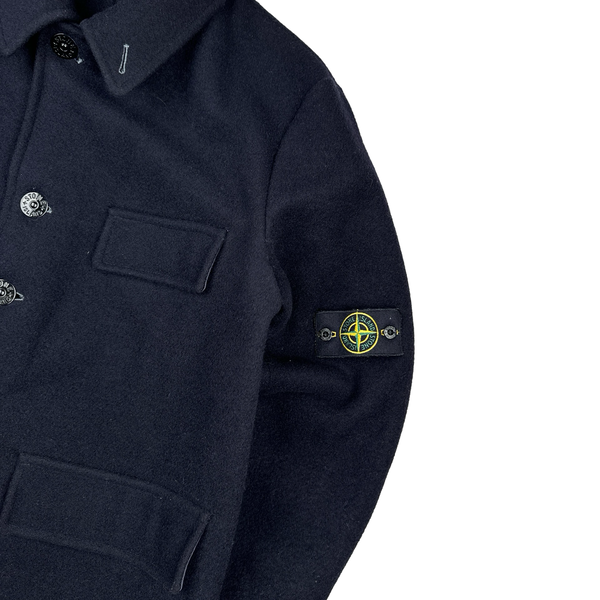 Stone Island 2003 Vintage Wool Trench Coat Jacket - XL