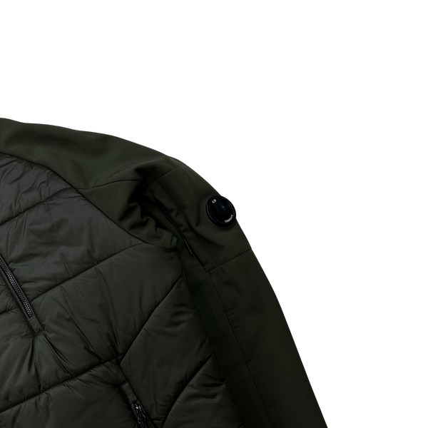 CP Company Khaki Hybrid Soft Shell Jacket - Large